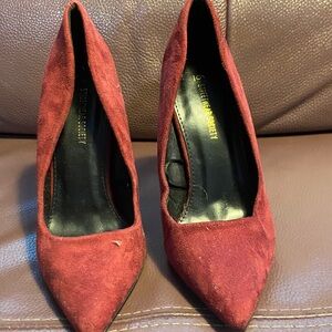 Streetwear Society Red Suede Heels